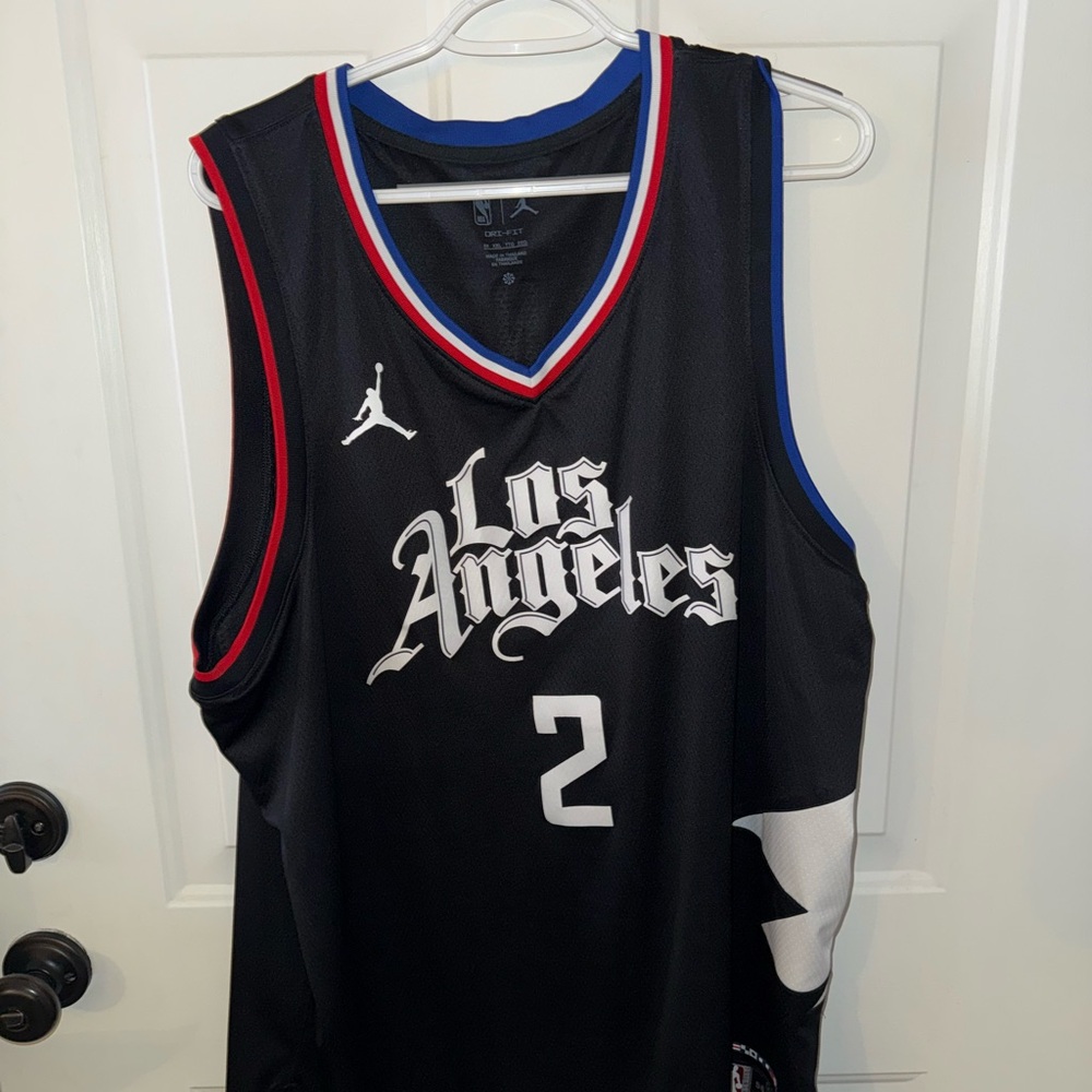 NBA Black Jersey with Red and Blue Trim Authentic NBA jersey